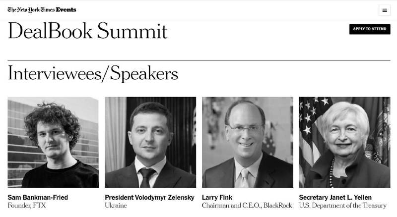 JUST IN: Sam Bankman-Fried confirms he will speak at the NYTimes DealBook summit next week.@WatcherGuru