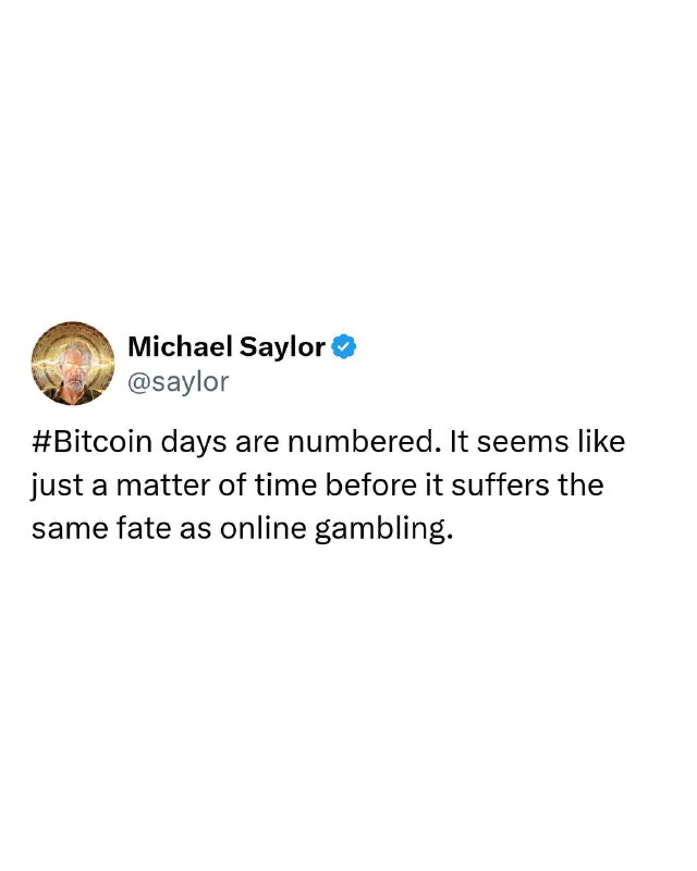 12 years ago today, Michael Saylor said 