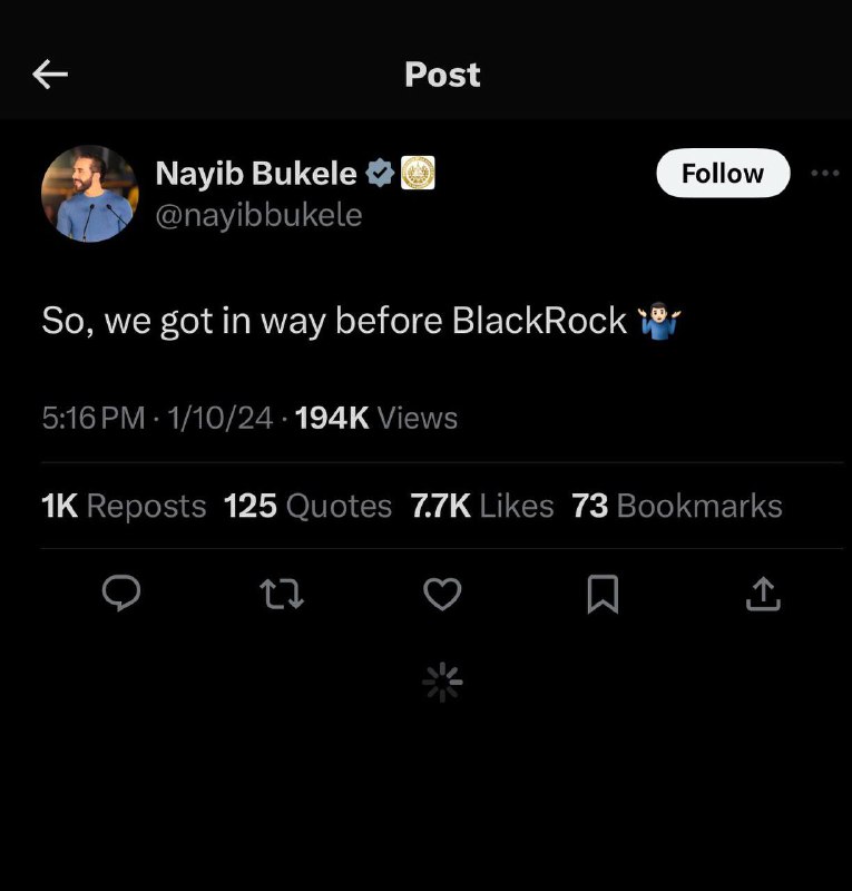 JUST IN: 🇸🇻 El Salvador President Nayib Bukele says 