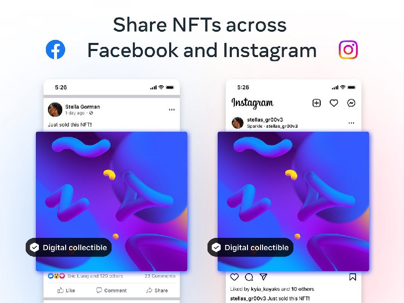 JUST IN: Meta now allows users to connect digital wallets and post NFTs across Facebook and Instagram. 📰 Full Story@WatcherGuru