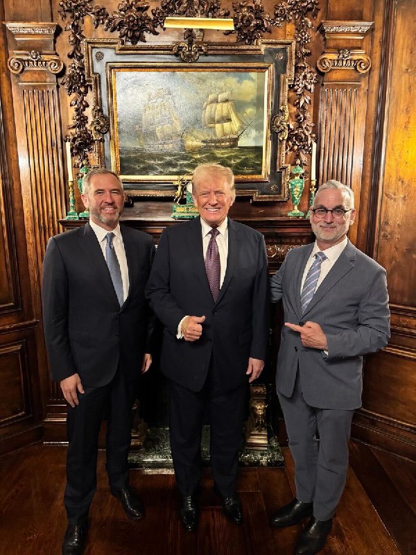 JUST IN: Ripple CEO Brad Garlinghouse meets with President-elect Trump.@WatcherGuru