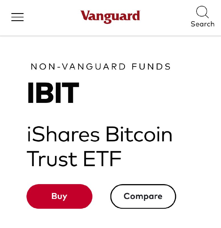 JUST IN: $11 trillion Vanguard officially lists BlackRock's Spot Bitcoin ETF, with trading set to go live tomorrow.@WatcherGuru