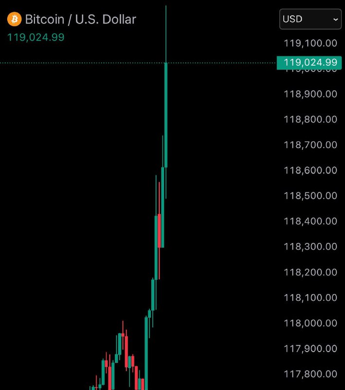 BREAKING: Bitcoin reaches new all-time high of $119,000.@WatcherGuruBREAKING: Bitcoin reaches new all-time high of $119,000.@WatcherGuru