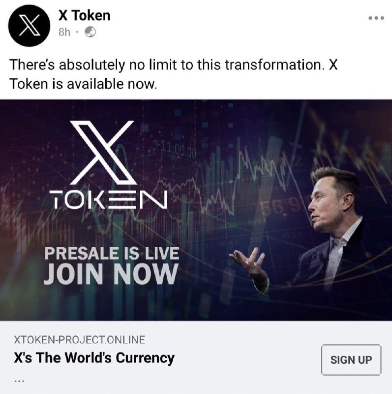 JUST IN: Facebook is advertising a scam cryptocurrency in the name of 
