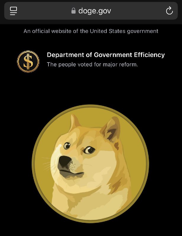 JUST IN: 🇺🇸 US Government officially launches Department of Government efficiency (DOGE) website.@WatcherGuru