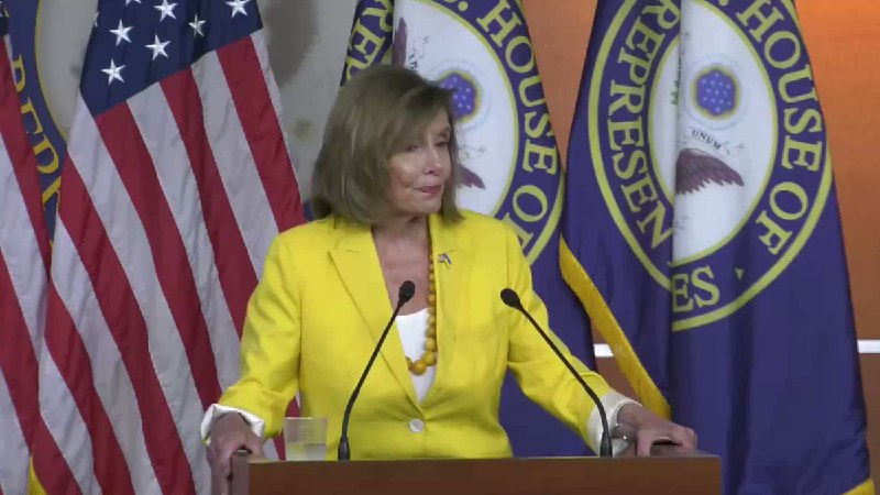 JUST IN: Nancy Pelosi denies claims when asked about insider trading by a reporter. 