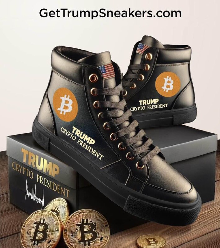 JUST IN: 🇺🇸 President Donald Trump begins selling limited edition Bitcoin sneakers.@WatcherGuruJUST IN: 🇺🇸 President Donald Trump begins selling limited edition Bitcoin sneakers.@WatcherGuru