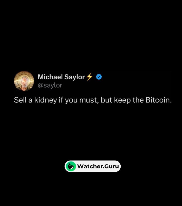 JUST IN: Michael Saylor says 
