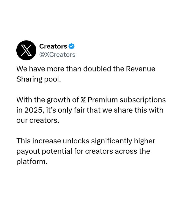JUST IN: X announces creators will receive 