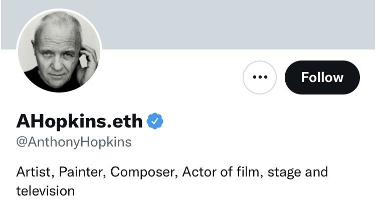 JUST IN: Hollywood actor Anthony Hopkins has adopted his own ENS. @WatcherGuru