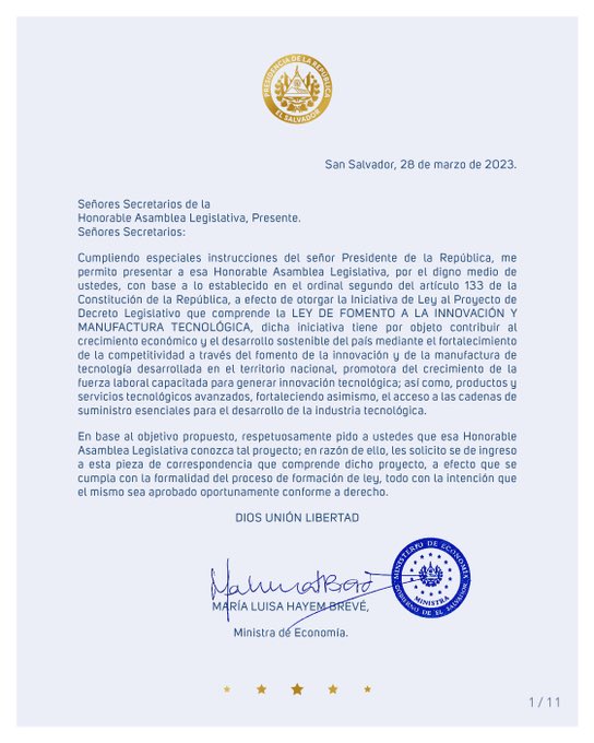 JUST IN: 🇸🇻 El Salvador President officially signs bill eliminating all taxes on income, property, and capital gains for technology innovations.@WatcherGuru