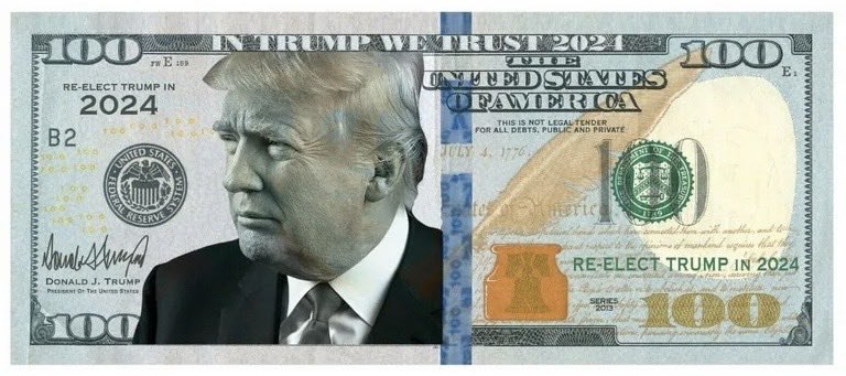 JUST IN: 🇺🇸 Congressman Brandon Gill introduces bill to put President Trump on the $100 bill.@WatcherGuru