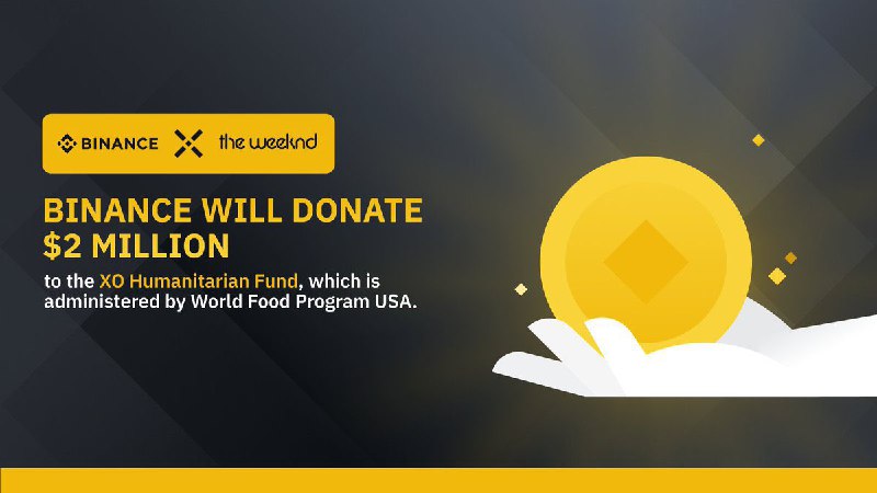 JUST IN: Binance will donate $2 million to the XO Humanitarian Fund. @WatcherGuru