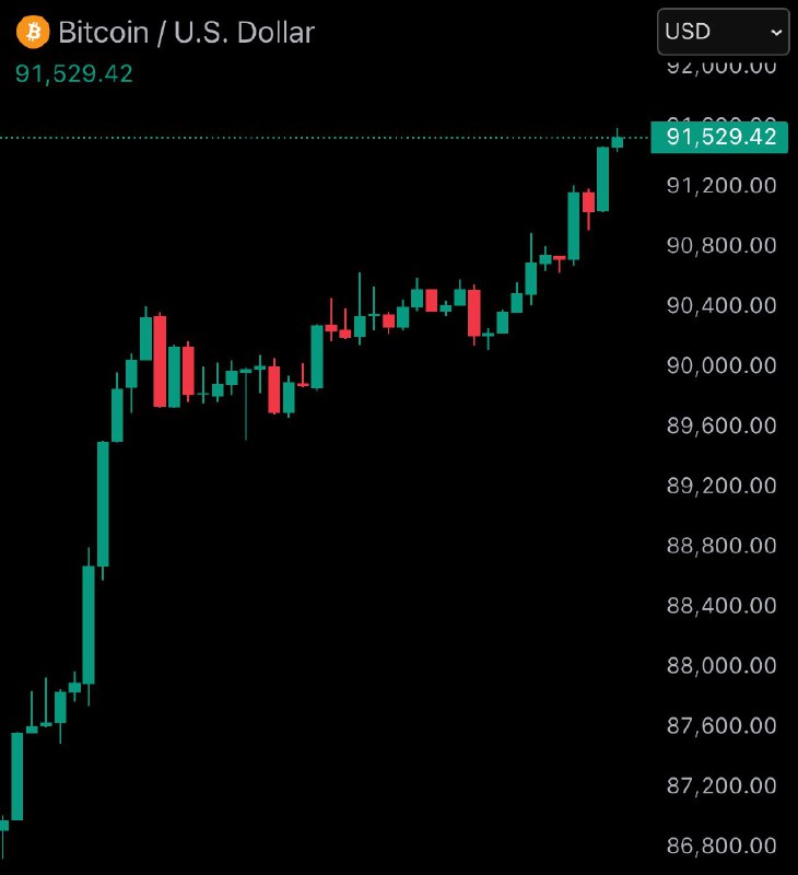 JUST IN: Bitcoin reclaims $91,000.@WatcherGuru