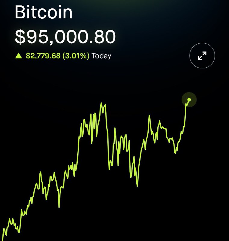BREAKING: Bitcoin reaches new all-time high of $95,000@WatcherGuru
