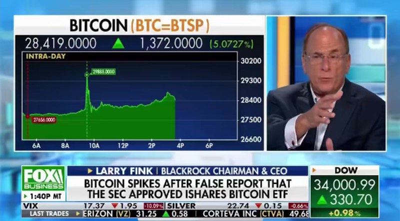 JUST IN: BlackRock CEO Larry Fink says crypto will play a role as a flight to quality.@WatcherGuru