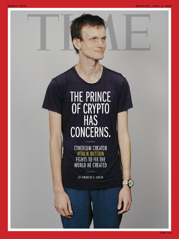 JUST IN: TIME will release its first-ever full magazine Issue as an NFT with a cover article on Ethereum Co-Founder Vitalik Buterin. @WatcherGuru