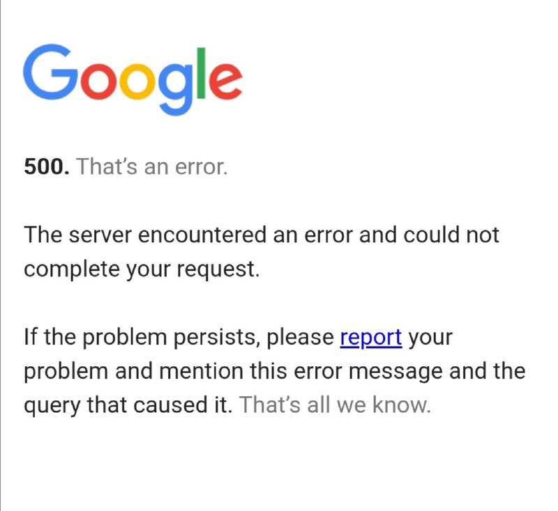 JUST IN: Google is down in certain regions, Bitcoin is never down. @WatcherGuru