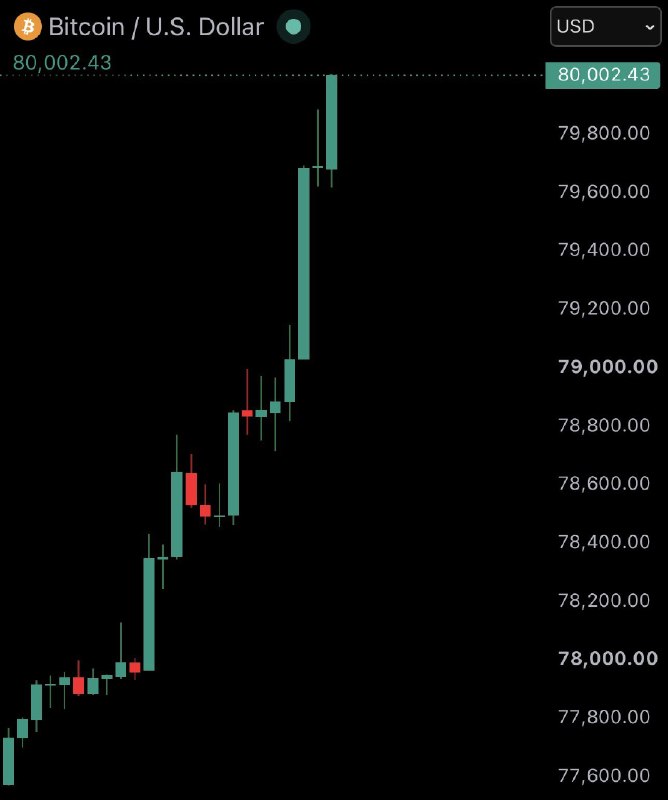 JUST IN: Bitcoin reclaims $80,000@WatcherGuru