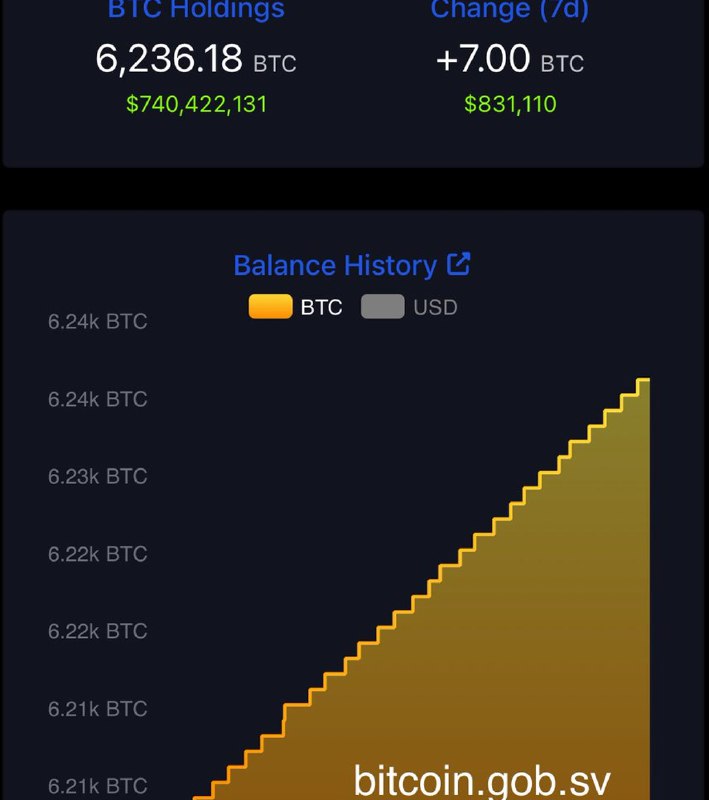 JUST IN: 🇸🇻 El Salvador's Strategic Bitcoin Reserve holdings reach new USD all-time high of $740,422,131.@WatcherGuruJUST IN: 🇸🇻 El Salvador's Strategic Bitcoin Reserve holdings reach new USD all-time high of $740,422,131.@WatcherGuru