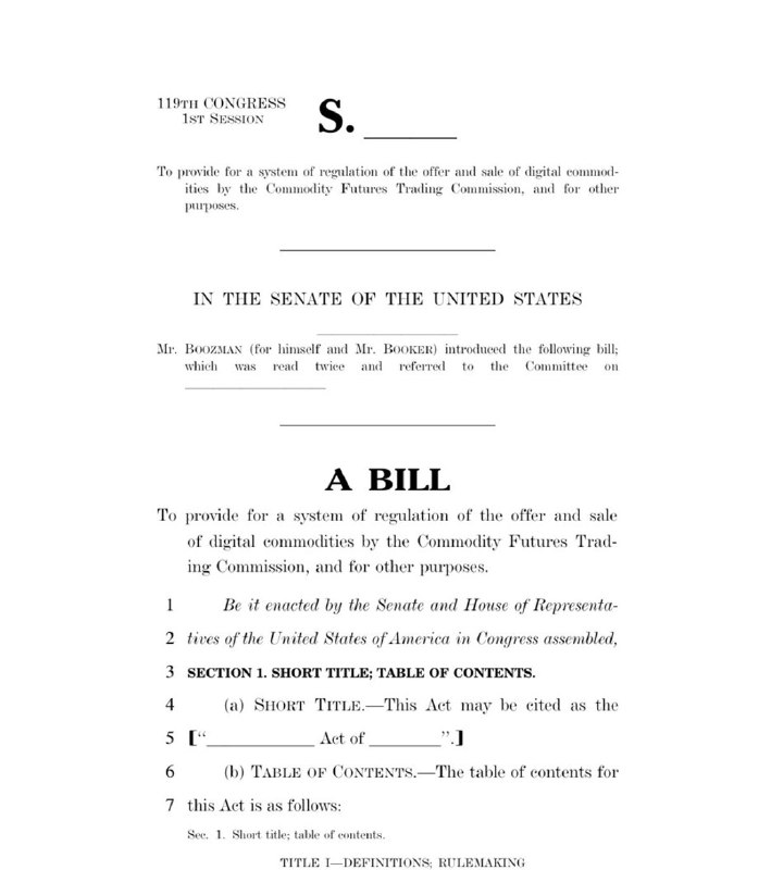 JUST IN: 🇺🇸 US Senate AG Committee releases crypto market structure draft bill.@WatcherGuruJUST IN: 🇺🇸 US Senate AG Committee releases crypto market structure draft bill.@WatcherGuru
