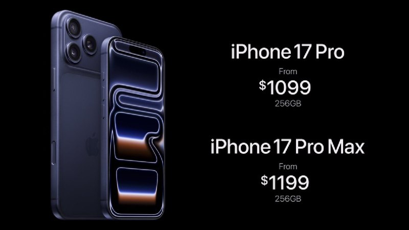 JUST IN: New Apple $AAPL iPhone prices iPhone 17: $799iPhone 17 Air: $999iPhone 17 Pro: $1,099iPhone 17 Pro Max $1,199@WatcherGuruJUST IN: New Apple $AAPL iPhone prices iPhone 17: $799iPhone 17 Air: $999iPhone 17 Pro: $1,099iPhone 17 Pro Max $1,199@WatcherGuru