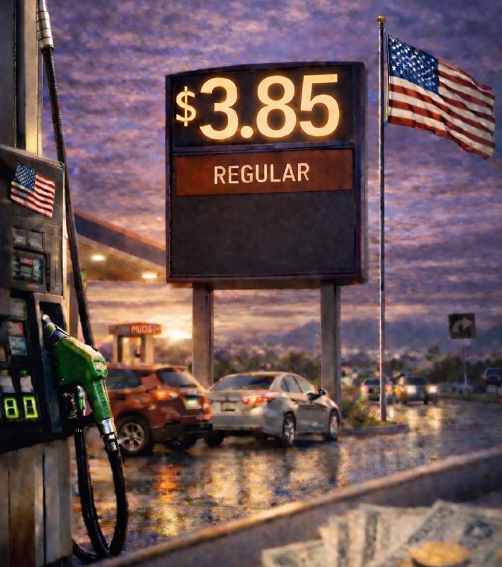 JUST IN: 🇺🇸 Average US gas prices rise to $3.85 for the first time since September 2023.@WatcherGuruJUST IN: 🇺🇸 Average US gas prices rise to $3.85 for the first time since September 2023.@WatcherGuru