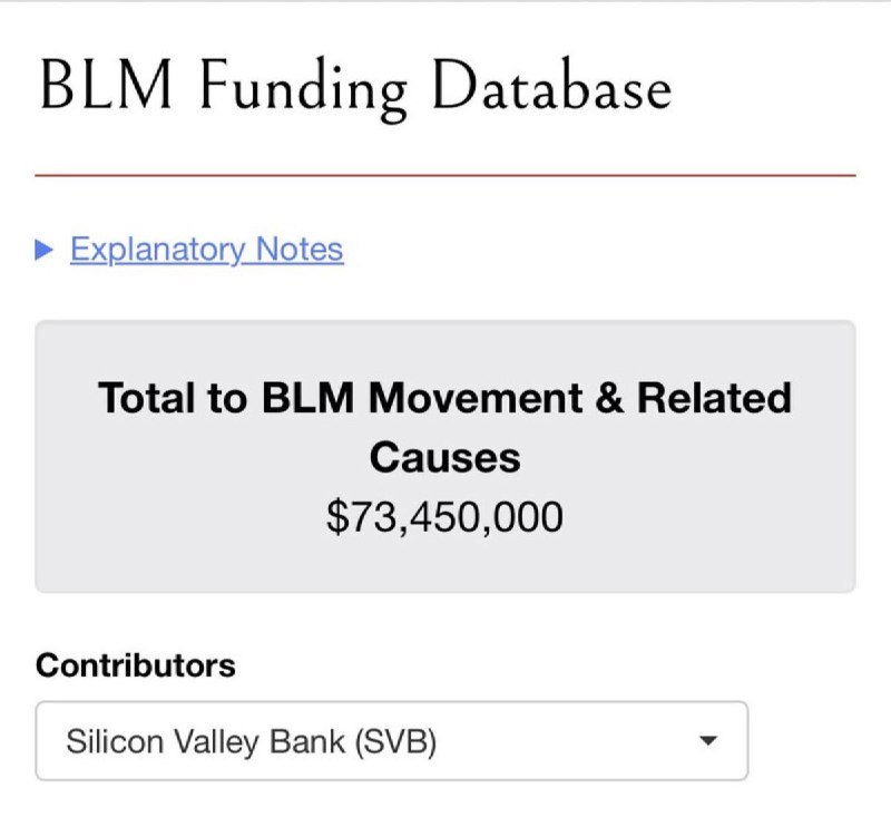 JUST IN: Silicon Valley Bank $SIVB donated $73,450,000 to 