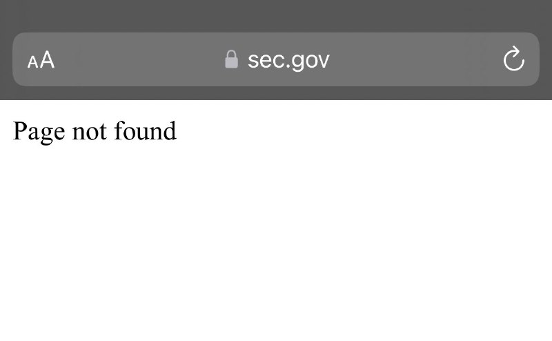 JUST IN: 🇺🇸 SEC official government website is currently down.@WatcherGuru