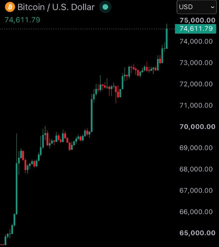 JUST IN: $74,000 Bitcoin@WatcherGuruJUST IN: $74,000 Bitcoin@WatcherGuru