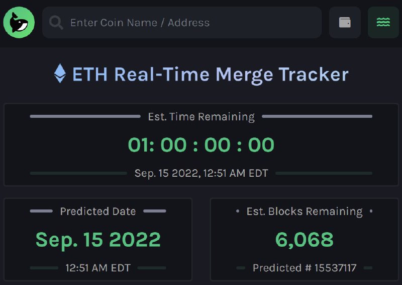 JUST IN: 24 hours remain until Ethereum merges to proof-of-stake.Watcher.Guru/ETHMerge @WatcherGuru