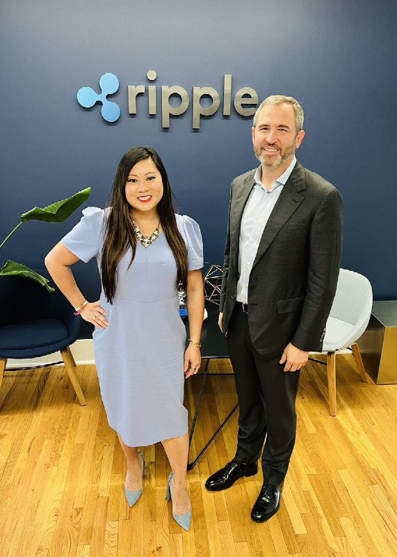 JUST IN: 🇺🇸 CFTC Commissioner Caroline D. Pham touring Ripple Labs with CEO Brad Garlinghouse. @WatcherGuru