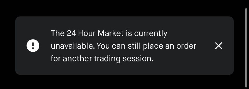 JUST IN: Robinhood halts 24 hour trading.• Google $GOOGL: -11%• Amazon $AMZN: -10%• Microsoft $MSFT: -9%• NVIDIA $NVDA: -11%• Apple $AAPL: -10%• Meta $META: -10%• Tesla $TSLA: -10%@WatcherGuru