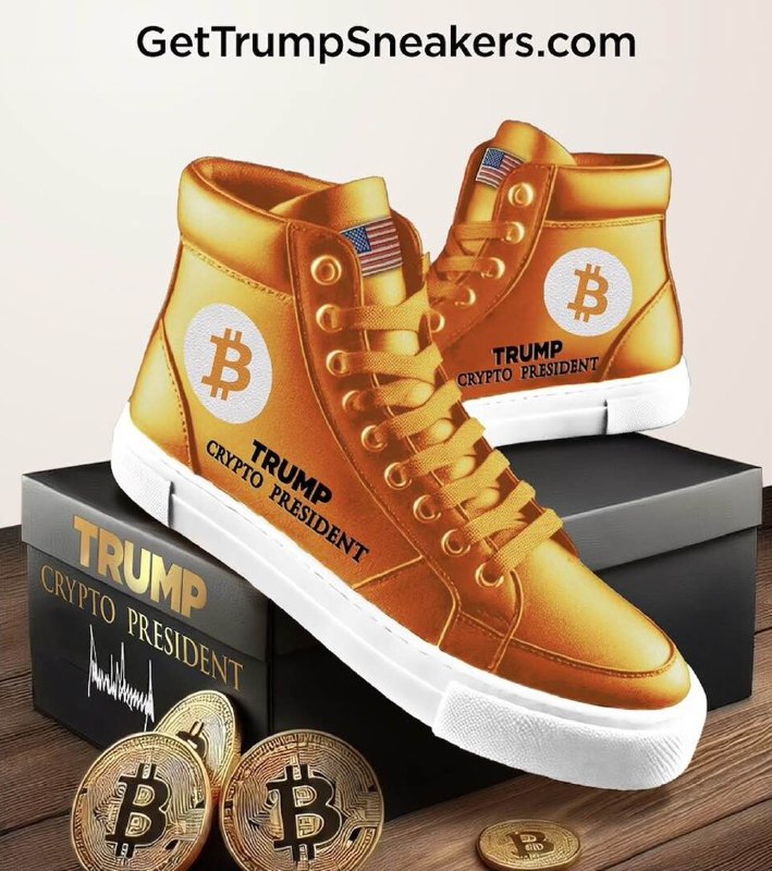 JUST IN: 🇺🇸 President Donald Trump begins selling limited edition Bitcoin sneakers.@WatcherGuruJUST IN: 🇺🇸 President Donald Trump begins selling limited edition Bitcoin sneakers.@WatcherGuru