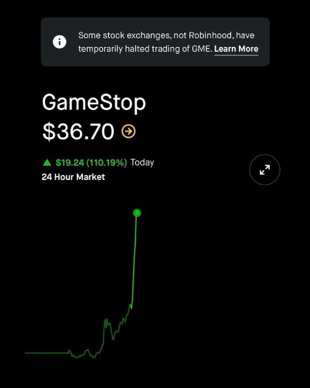 JUST IN: GameStop $GME stock trading halted for a 5th time after surging 110% today. Short sellers have lost approximately $1 billion.@WatcherGuruJUST IN: GameStop $GME stock trading halted for a 5th time after surging 110% today. Short sellers have lost approximately $1 billion.@WatcherGuru