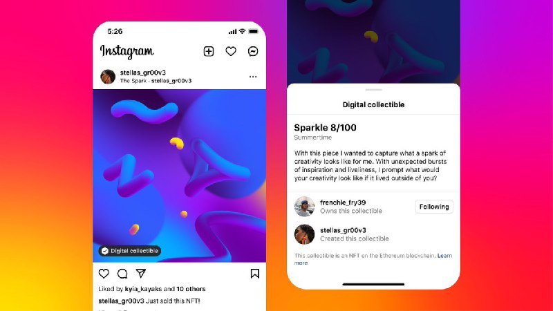 JUST IN: Meta has released a preview of NFTs integrated on Instagram. @WatcherGuru