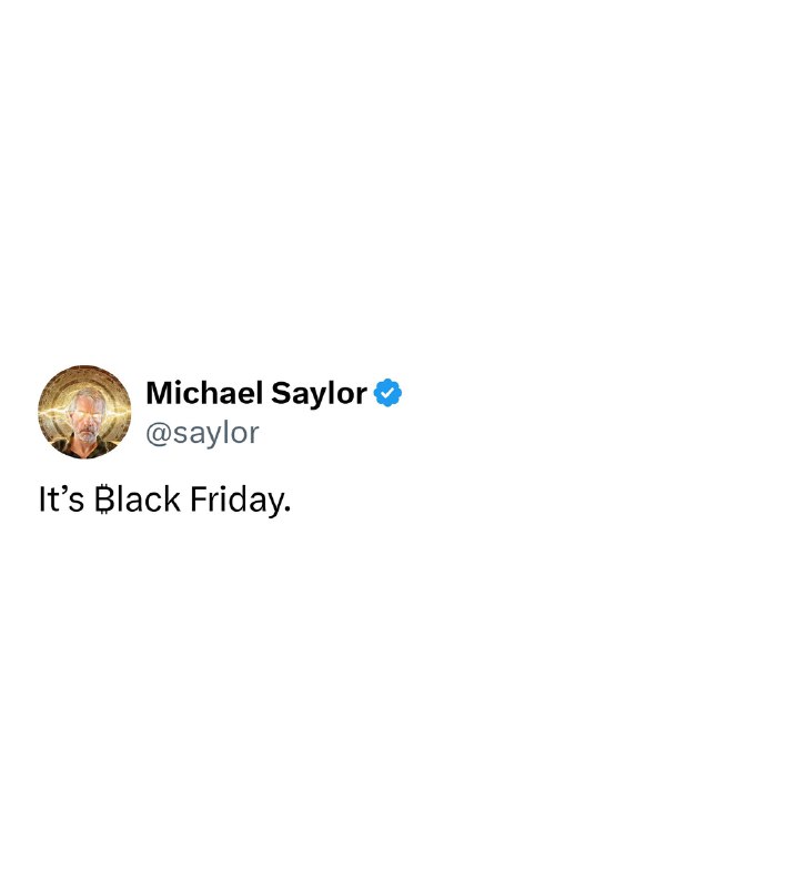 JUST IN: Michael Saylor says 