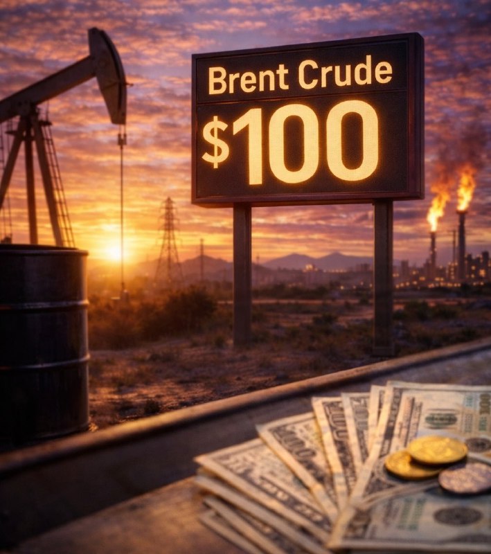 JUST IN: Brent Crude oil rises above $100 again.@WatcherGuruJUST IN: Brent Crude oil rises above $100 again.@WatcherGuru